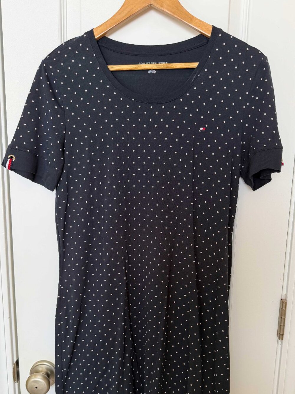 Tommy Hilfiger Women's Polka Dot Navy and White Dress